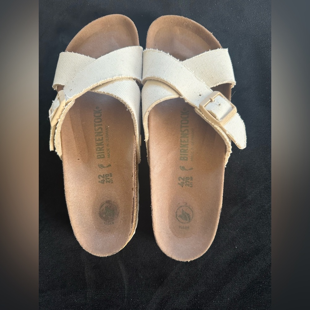 Birkenstock Canvas Cross-Strap Sandals Size 42
